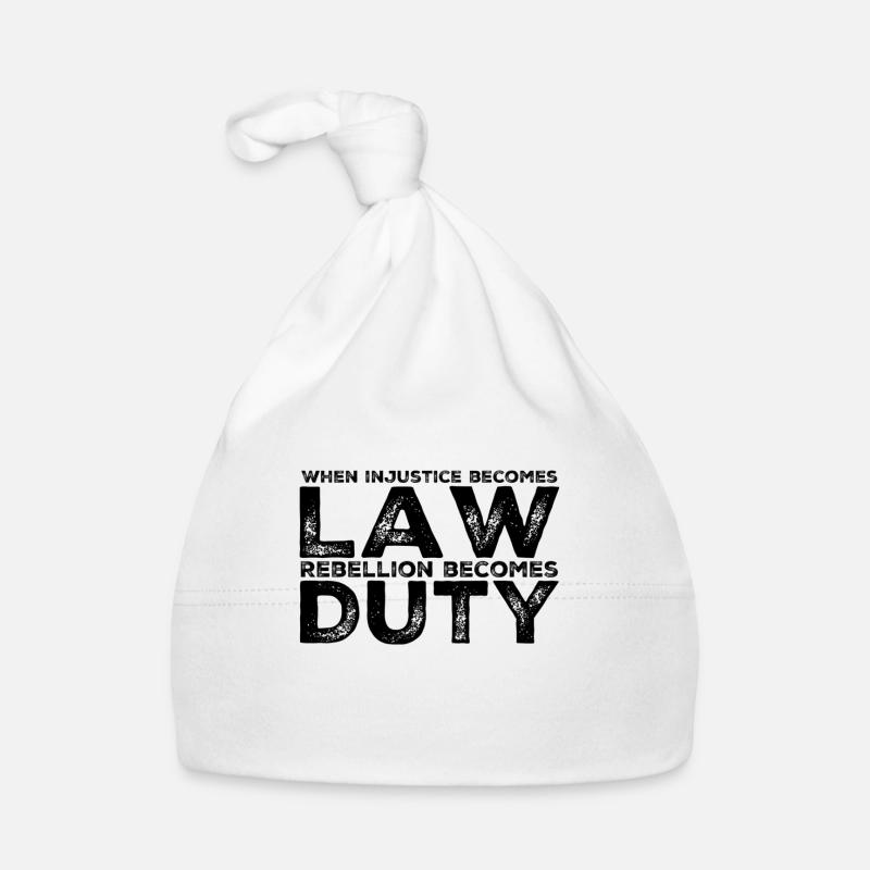 Devoir de rébellion - Bonnet bio Bébé - blanc