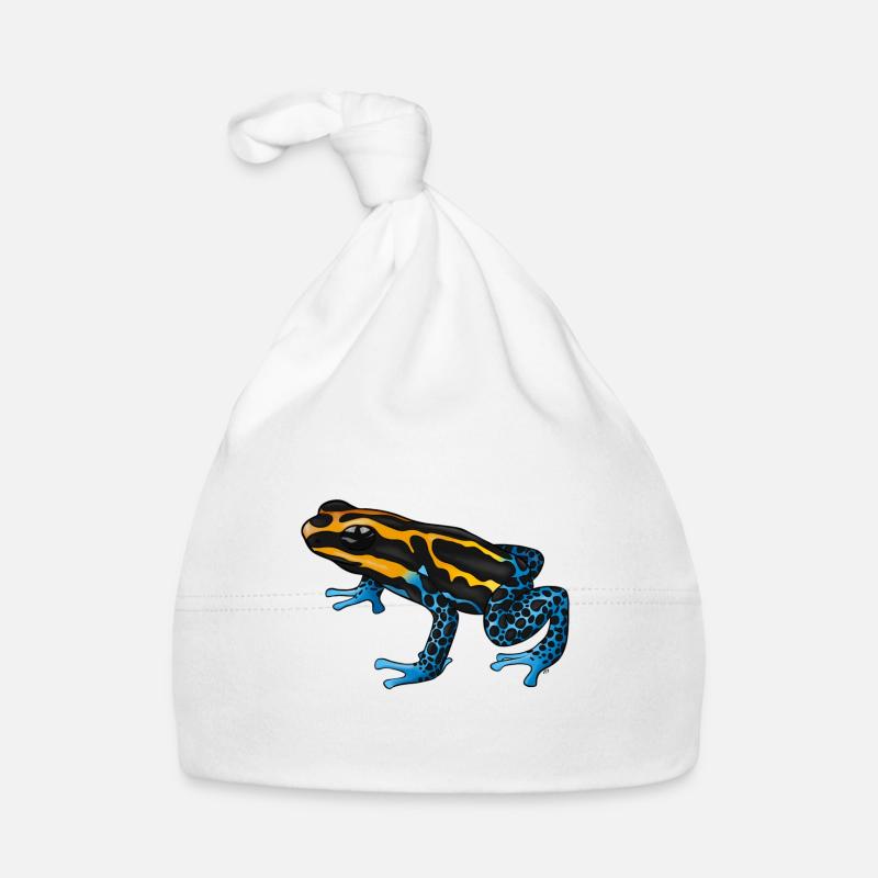 Pfeilgiftfrosch (Ratinomeya variabilis) - Baby Bio-Mütze - Weiß