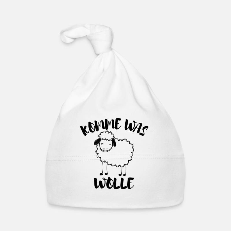 Komme was wolle Bauer Spruch Geschenk Baby Bio-Mütze