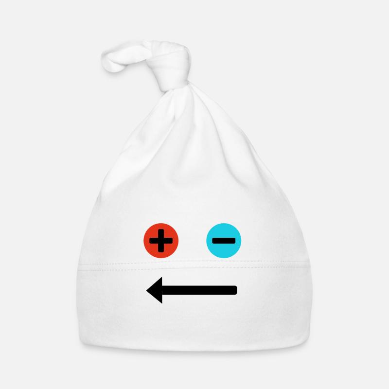 Visage plus et moins - Bonnet bio Bébé - blanc
