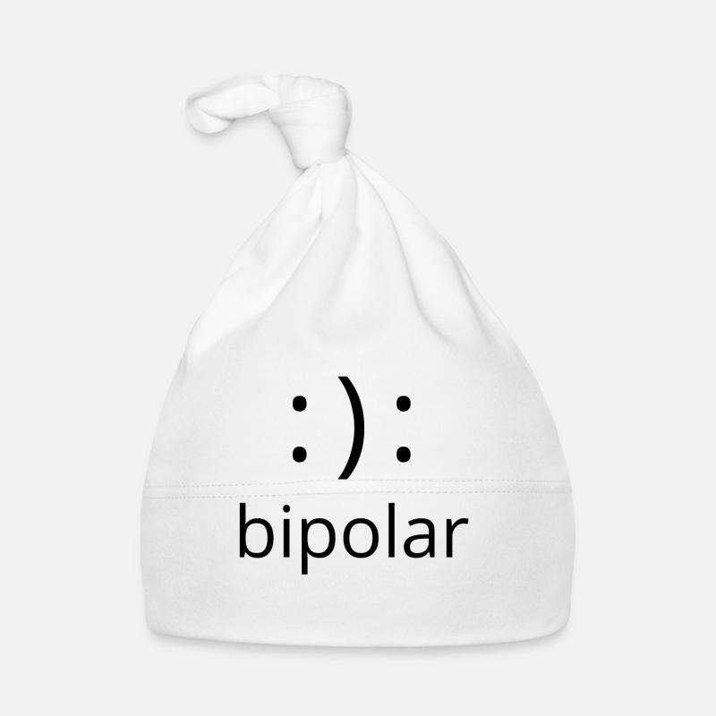 bipolar - Organic Baby Cap - white