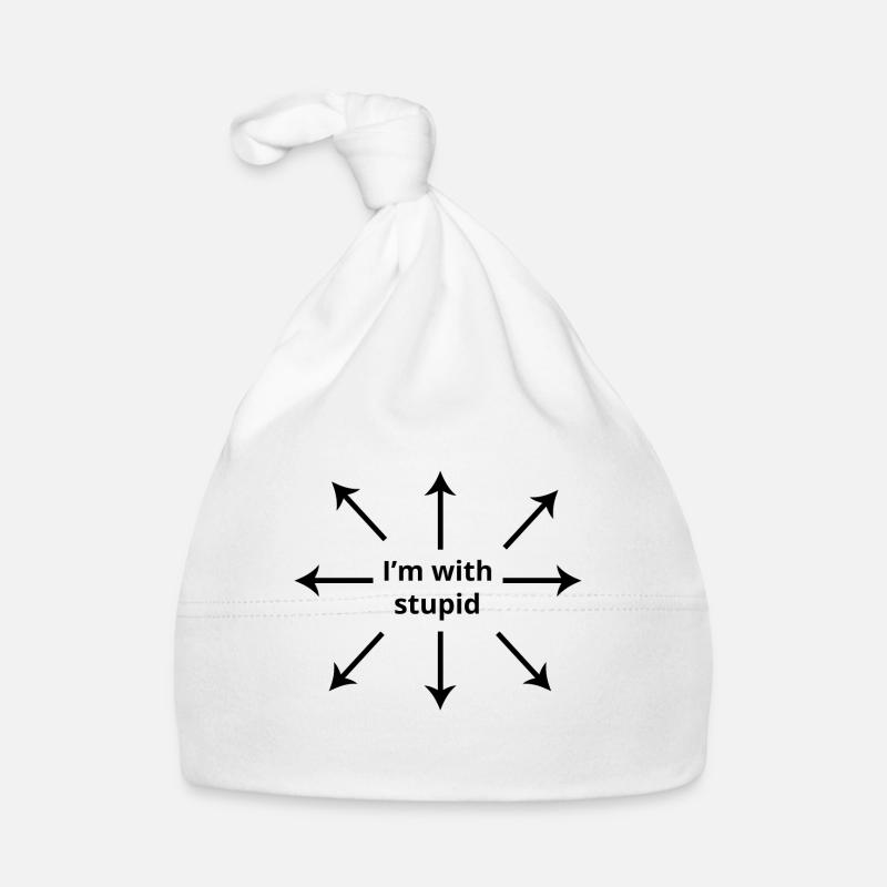 I'm with stupid Organic Baby Cap