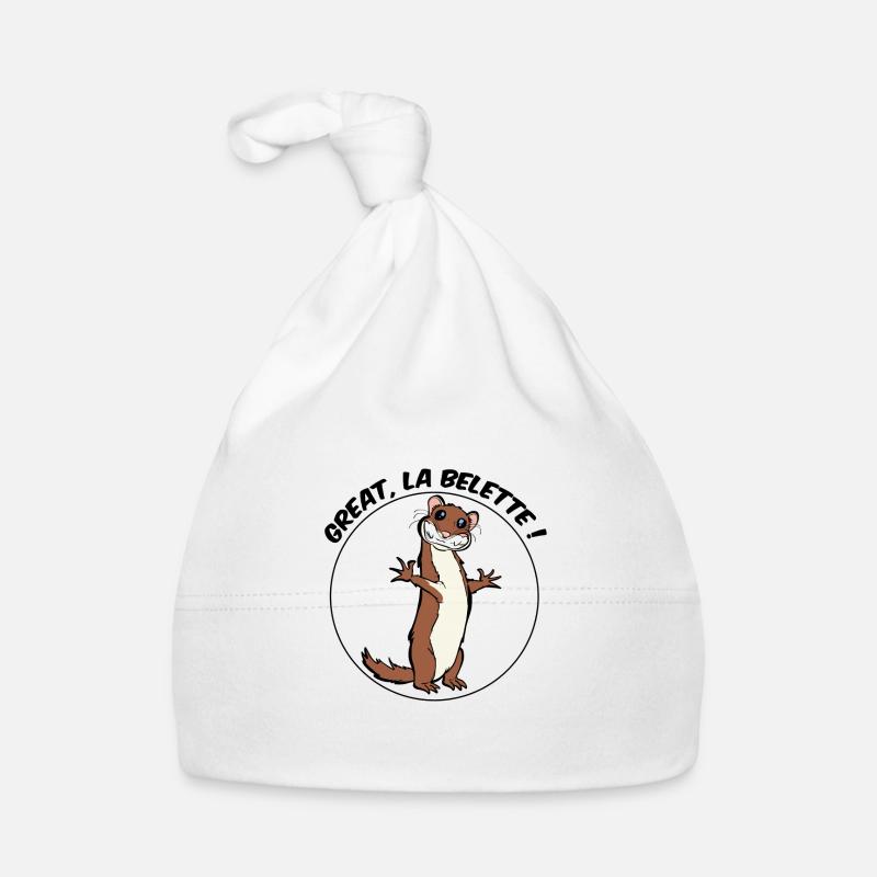 Great, the Weasel! Organic Baby Cap