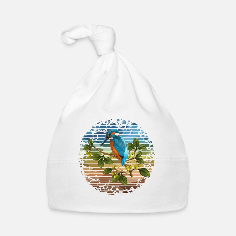 Oiseau Kingfisher Bonnet bio Bébé