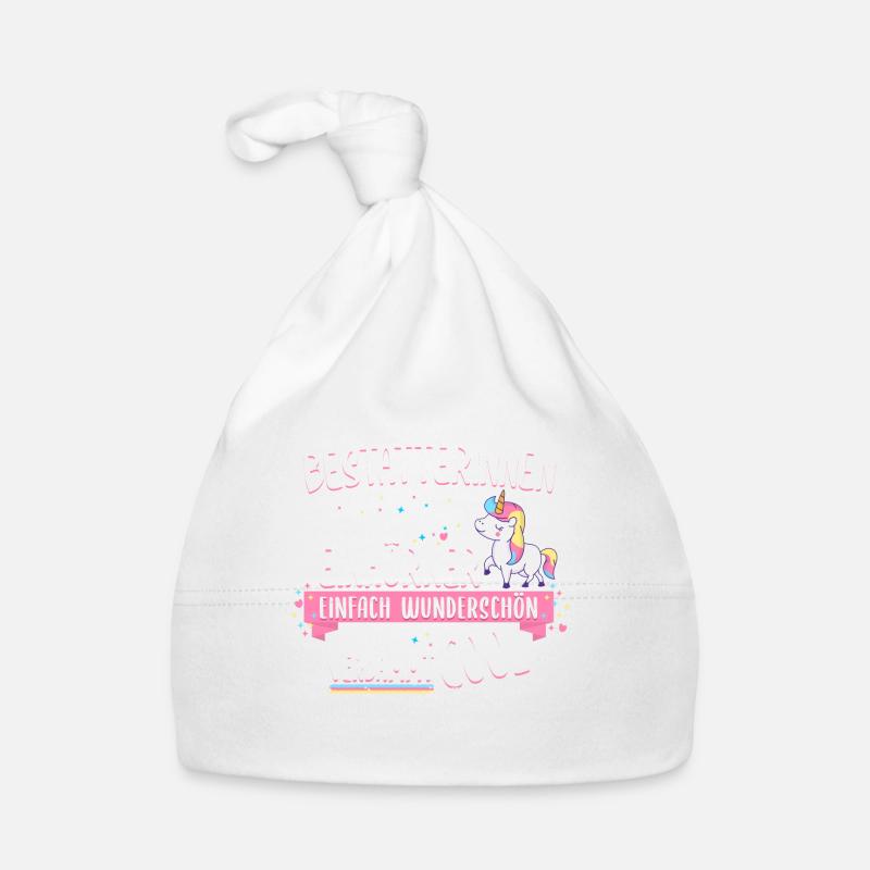 Bestatterin Bestatten Totengräberin Beruf Spruch - Baby Bio-Mütze - Weiß