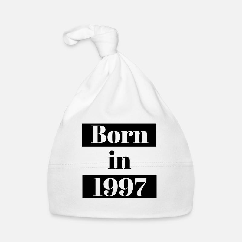 Born in 1997 - Né en 1997 - Bonnet bio Bébé - blanc
