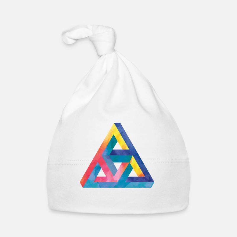 Optical illusion triangle Escher Organic Baby Cap