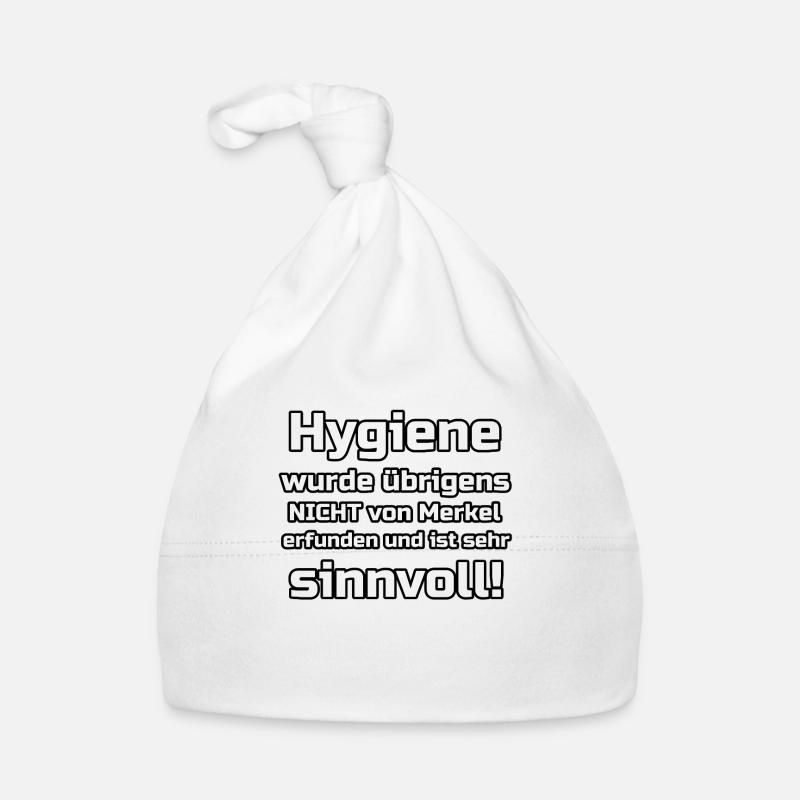 Hygiene Merkel Virus Pandemie Spruch Baby Bio-Mütze