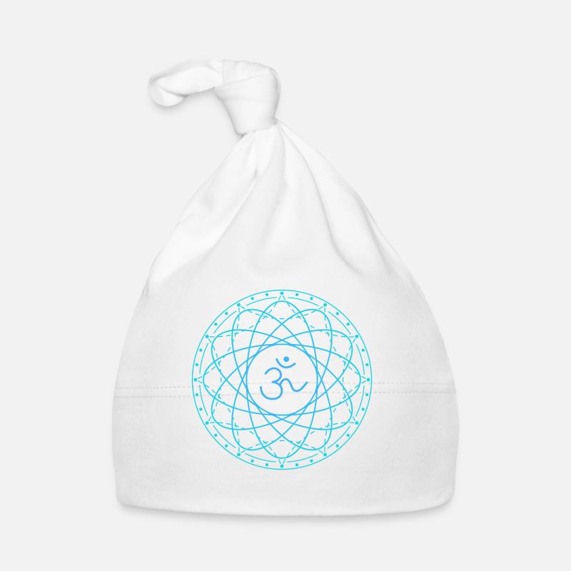 Heilige Geometrie mit Om Symbol Baby Bio-Mütze