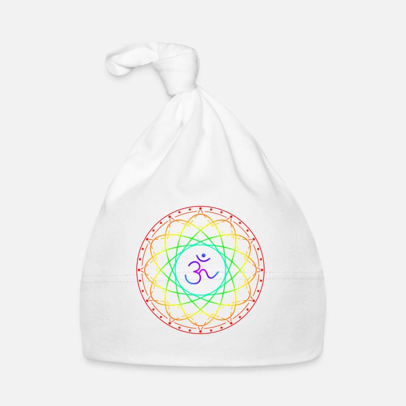 Sacred geometry with Om symbol Organic Baby Cap