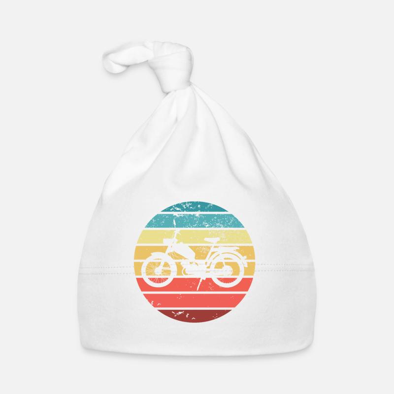 Moped moped scooter motorcycle vintage two-stroke Organic Baby Cap