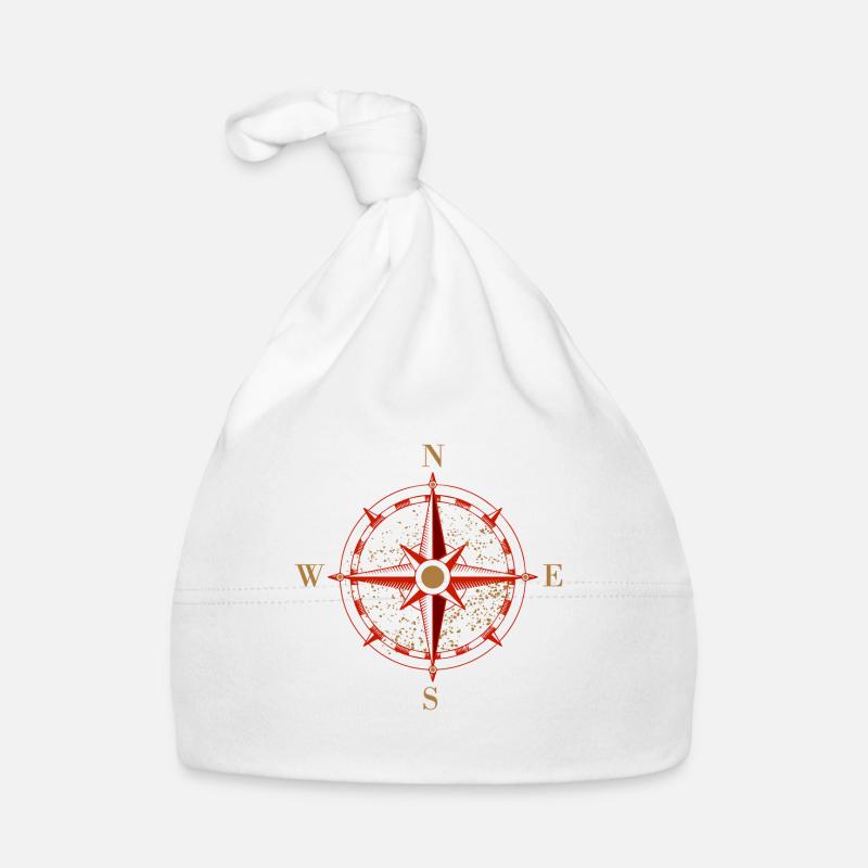 Icône Compas Navigation Idée de cadeau rétro Bonnet bio Bébé