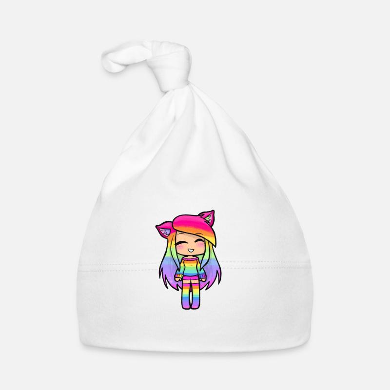 Rainbow Gacha Girl Organic Baby Cap