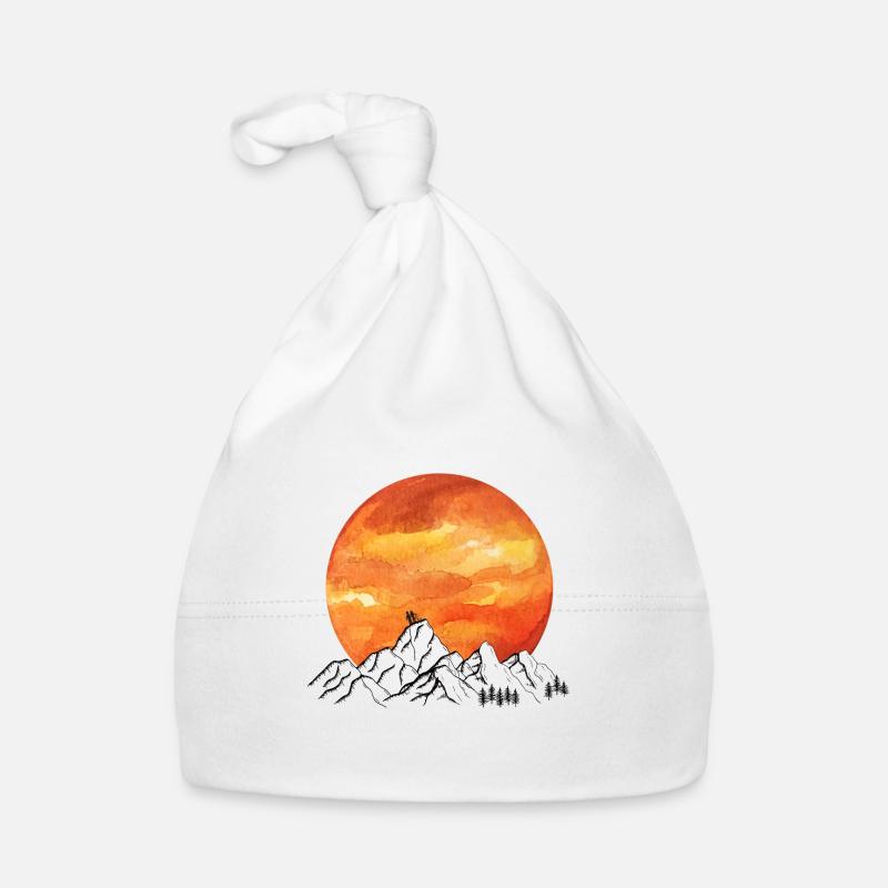 Sonne Berge Pärchen Baby Bio-Mütze