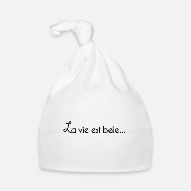 Das Leben ist wunderschoen Baby Bio-Mütze