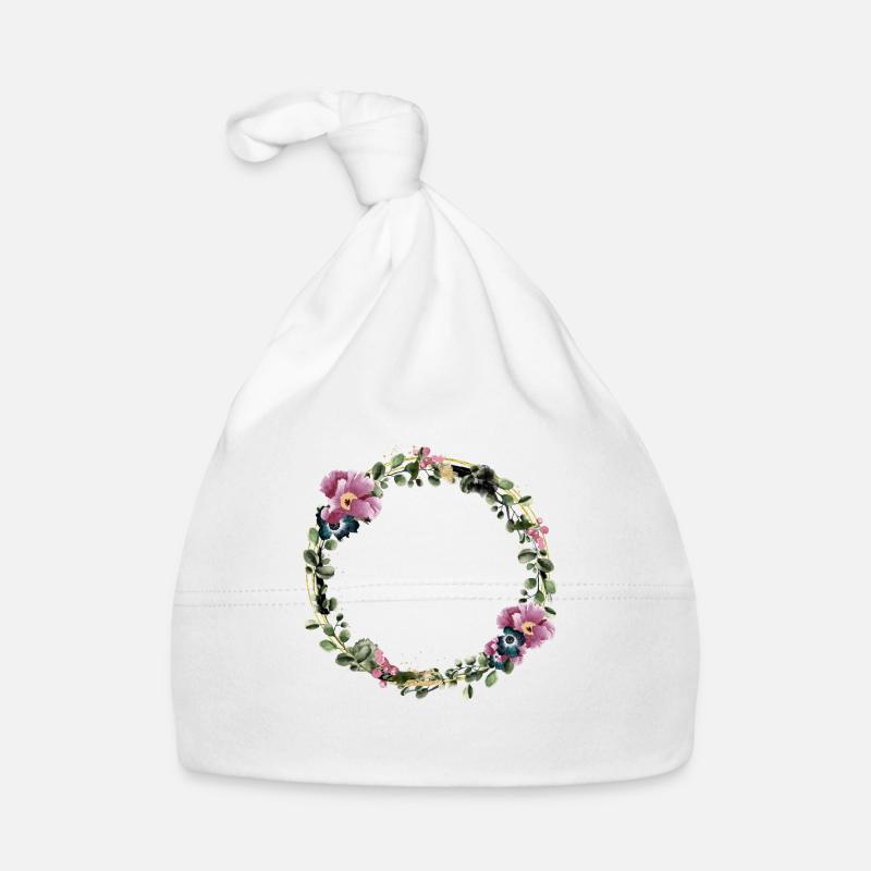 Kranz- personalisierbar Baby Bio-Mütze
