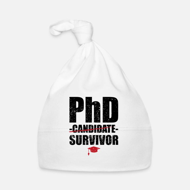 Phd Survivor Abschluss Uni Geschnenk Baby Bio-Mütze