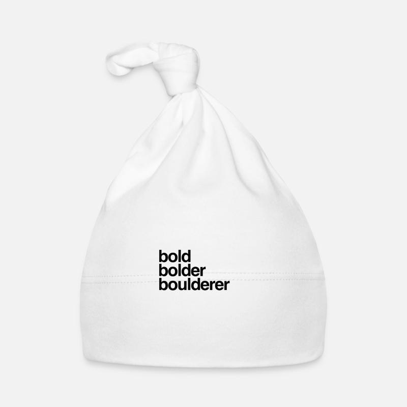 Bold Bolder Boulderer Kletterer Bouldern Baby Bio-Mütze