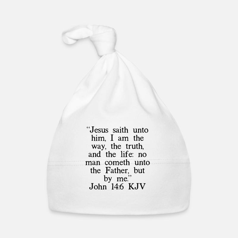 Jean 14: 6 Chinois - Bonnet bio Bébé - blanc