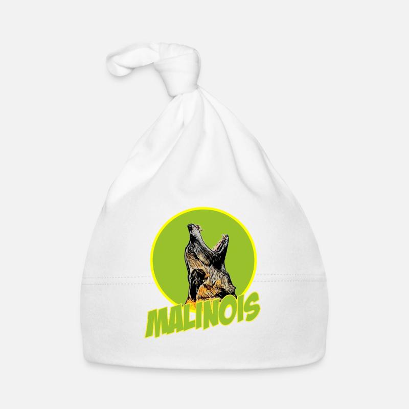 Malinois - Bonnet bio Bébé - blanc