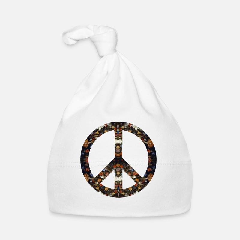 Peace sign peace movement peace symbol icon Organic Baby Cap