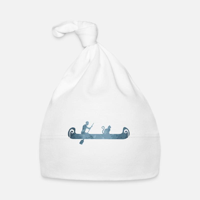 Canoë avec mon chat Cadeau d'amant de canoë Bonnet bio Bébé
