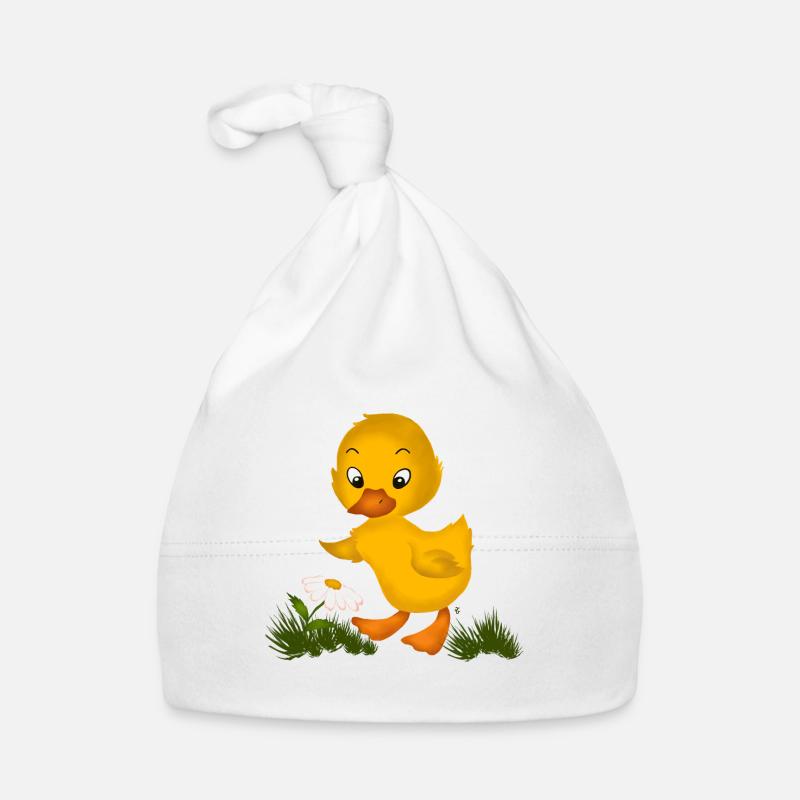 Baby Chick - Canard - Bonnet bio Bébé - blanc