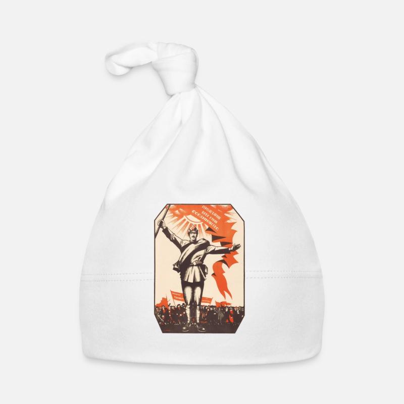 communiste - Bonnet bio Bébé - blanc