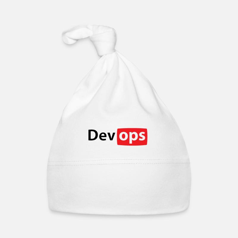 devopstube - Baby Bio-Mütze - Weiß