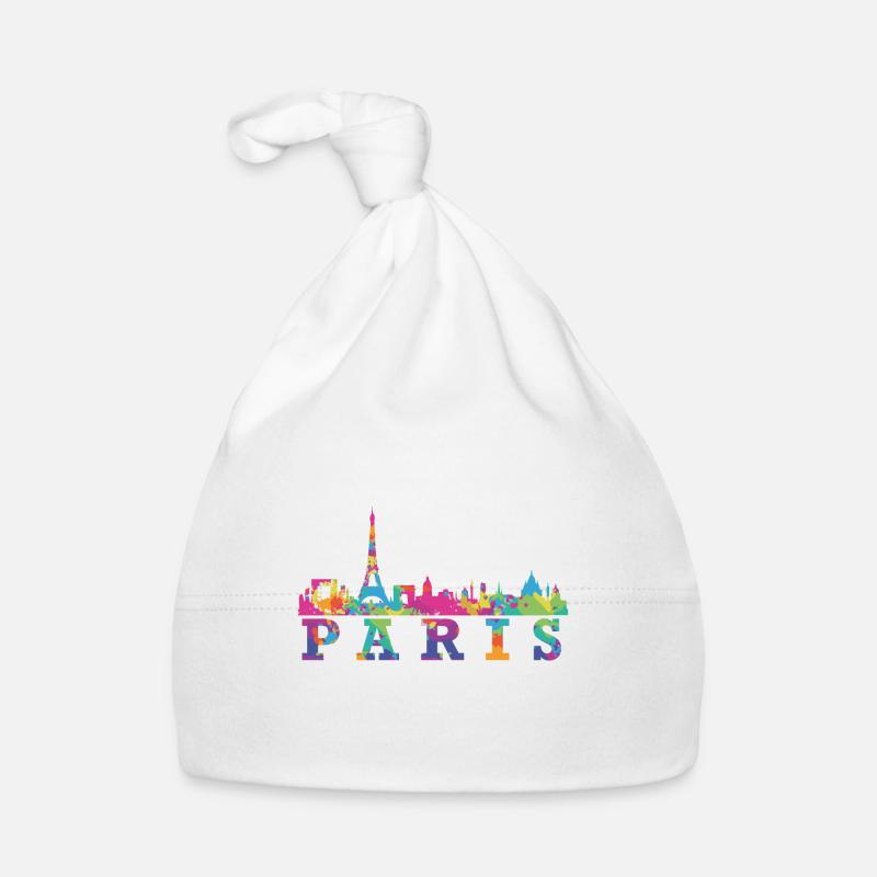 Paris Skyline Impression Souvenir Geschenkidee Baby Bio-Mütze