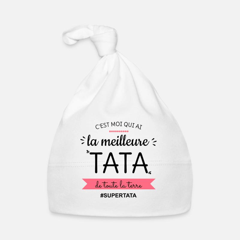 Meilleure tata de toute la terre - Bonnet bio Bébé - blanc