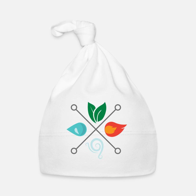 Symbol Four Elements Earth Air Air Fire Water Organic Baby Cap