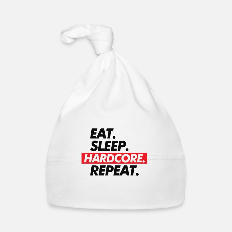 Répétition Hard Core Eat Sleep Bonnet bio Bébé