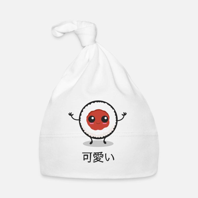 Maki Kawaii Thon Atún - Bonnet bio Bébé - blanc