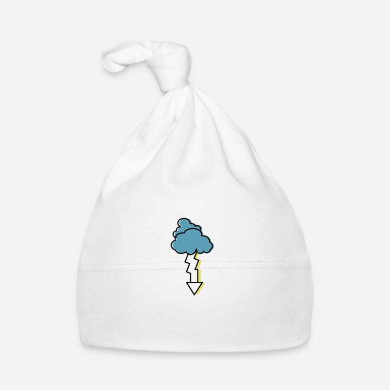 Gewitter - Baby Bio-Mütze - Weiß