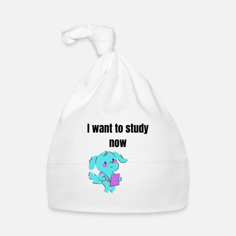 I WANT TO STUDY NOW Organic Baby Cap