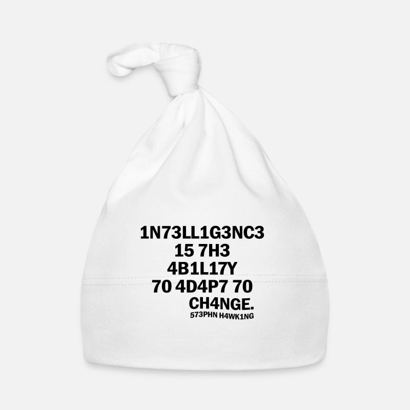Inteligence science proverbe physique cadeau Bonnet bio Bébé