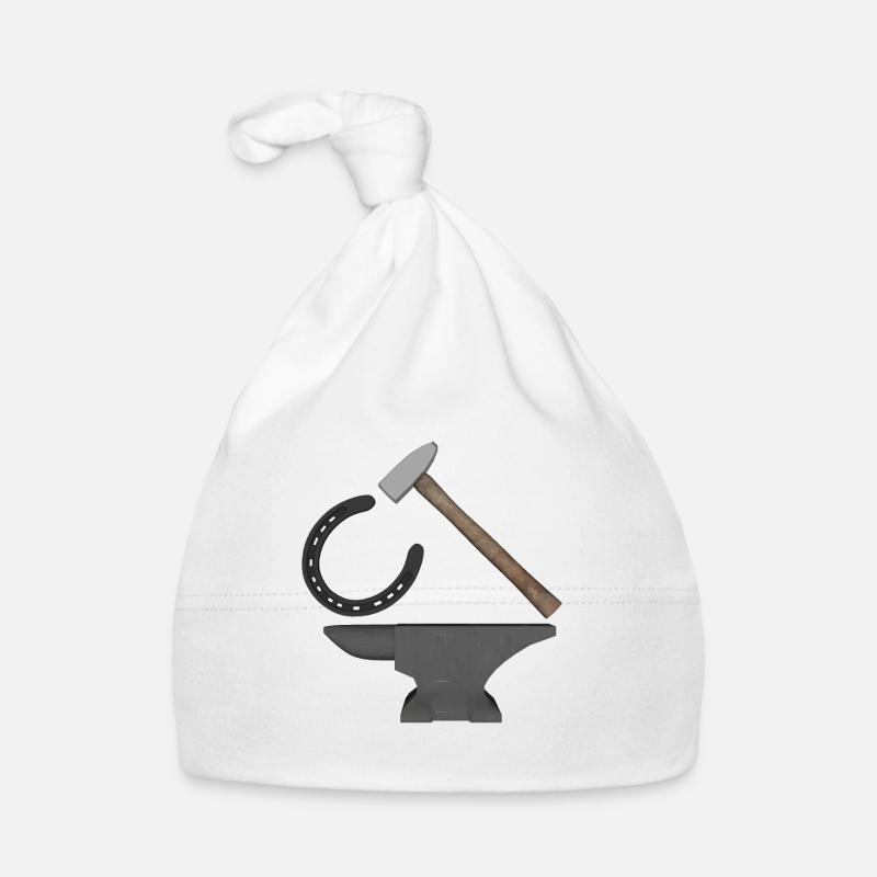 Blacksmith's forge Schmiedehammer Anvil forge Organic Baby Cap