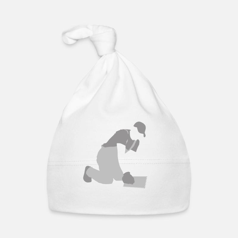 Tiler tile work - Organic Baby Cap - white