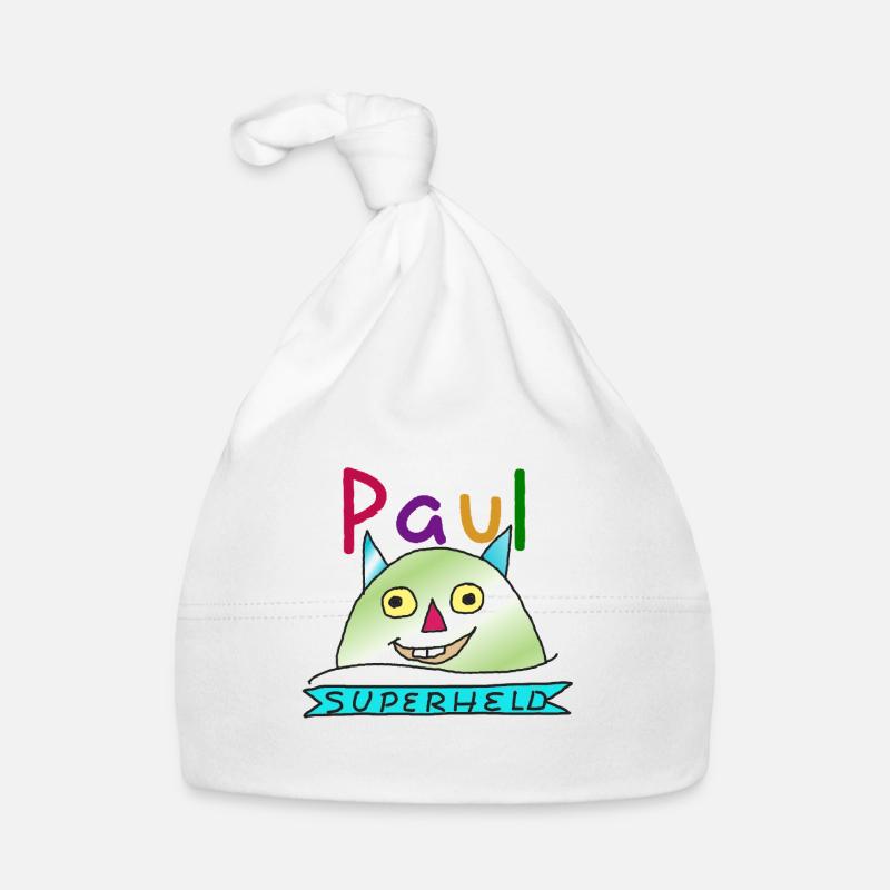 Paul Vorname Junge Superheld Name Monster Held Baby Bio-Mütze