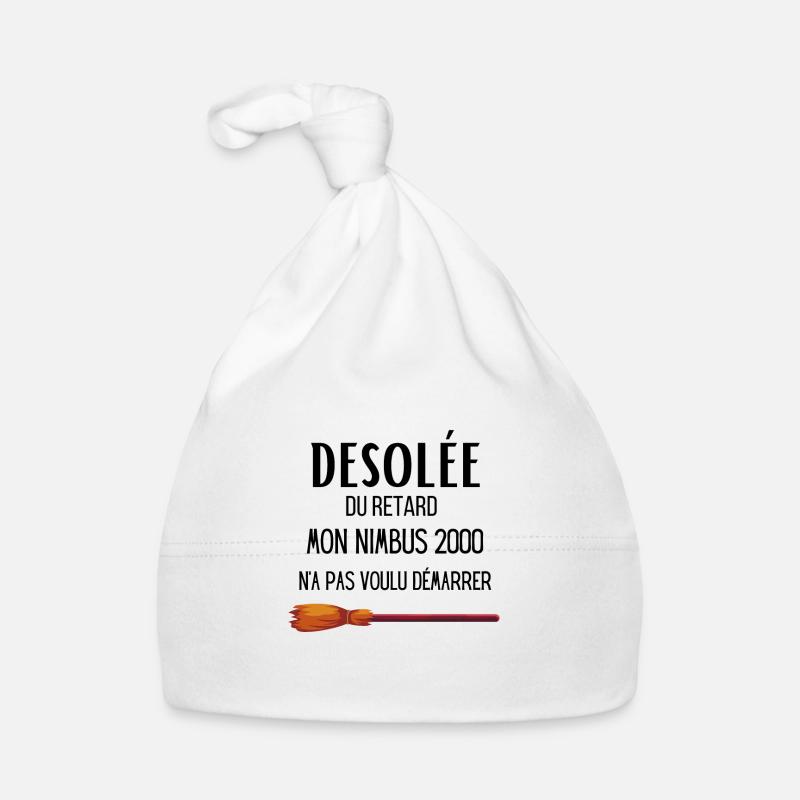 Désolé du retard mon Nimbus 2000 Bonnet bio Bébé