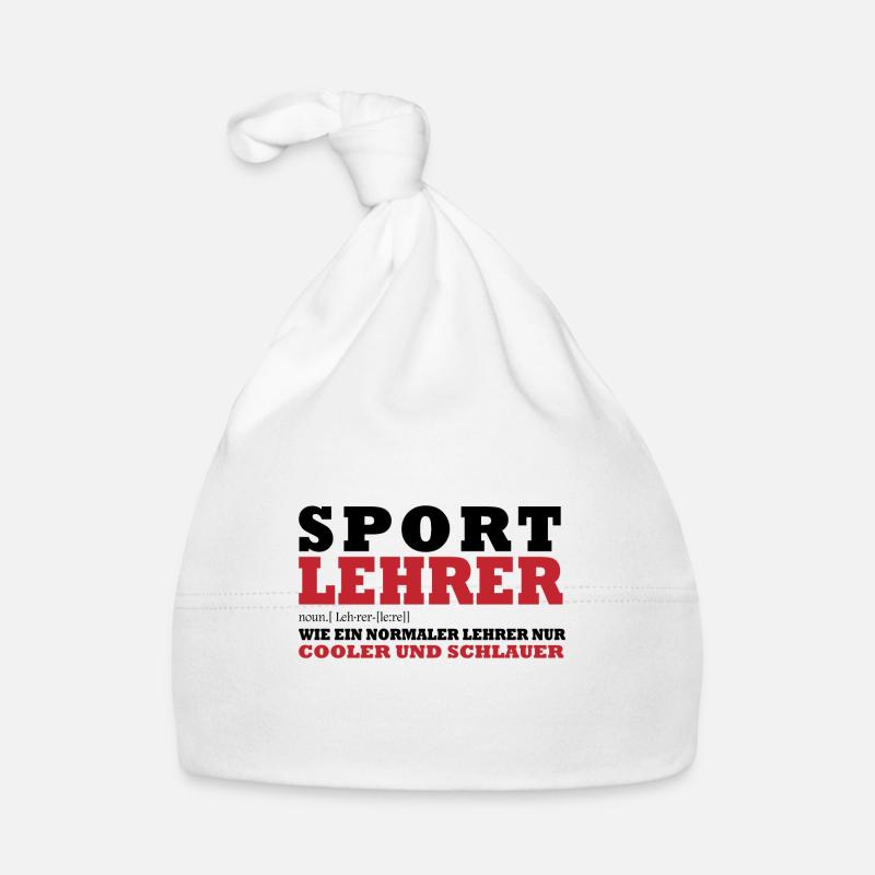 Sport Lehrer Beruf Spruch Geschenk Baby Bio-Mütze