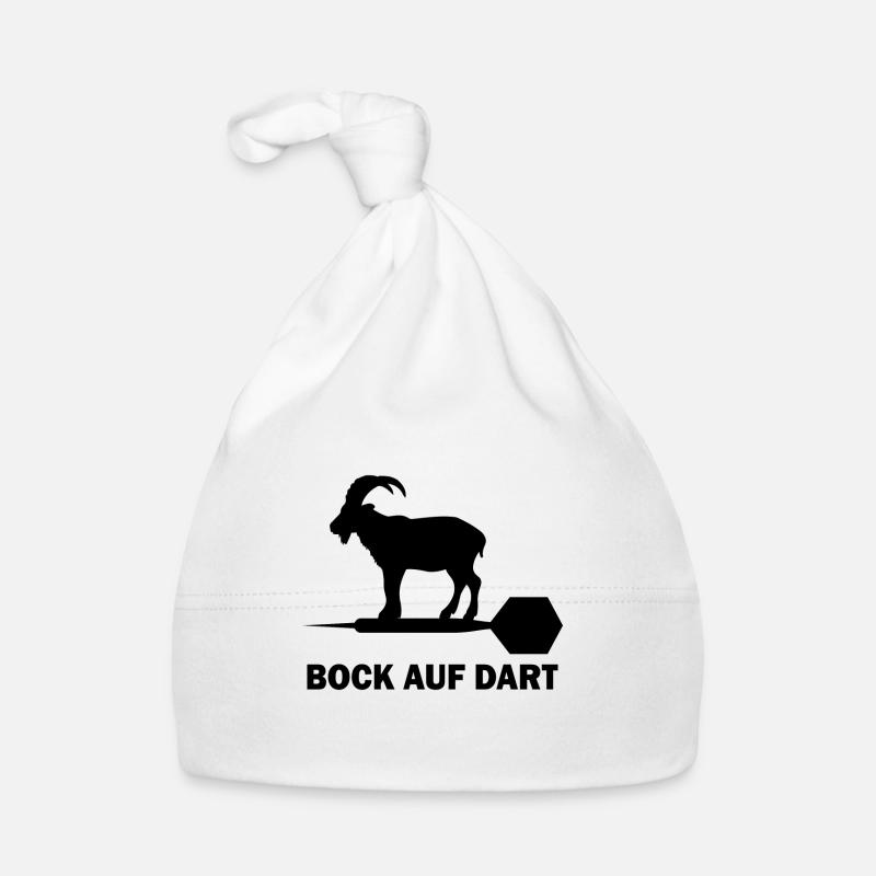Bock auf Dart Spruch Wurfspieß Geschenk Baby Bio-Mütze