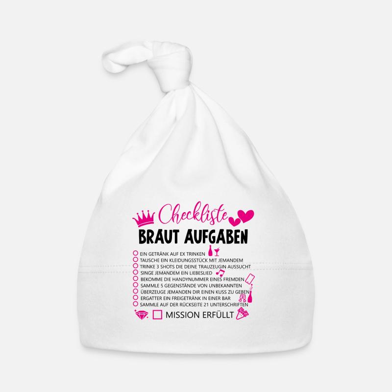 Checkliste braut aufgaben Geschenk Hochzeit Ehe Baby Bio-Mütze