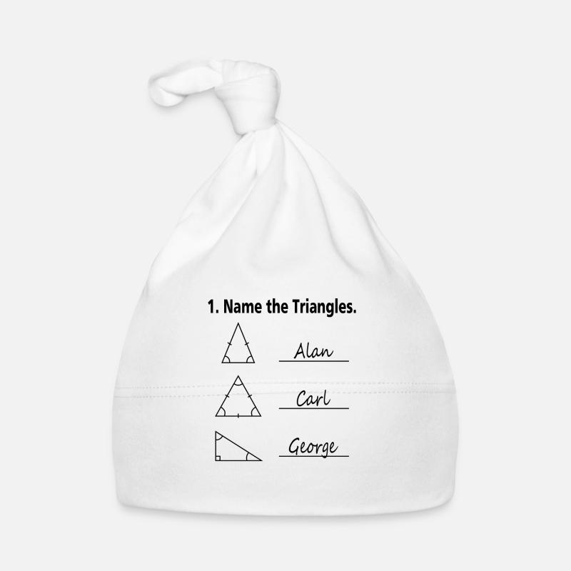 Nom des Triangles Mathe Nerd École cadeau Bonnet bio Bébé
