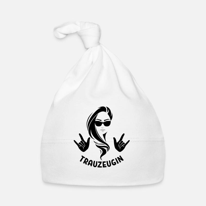 Trauzeugin Braut Geschenk Hochzeit Paar Ehe Baby Bio-Mütze