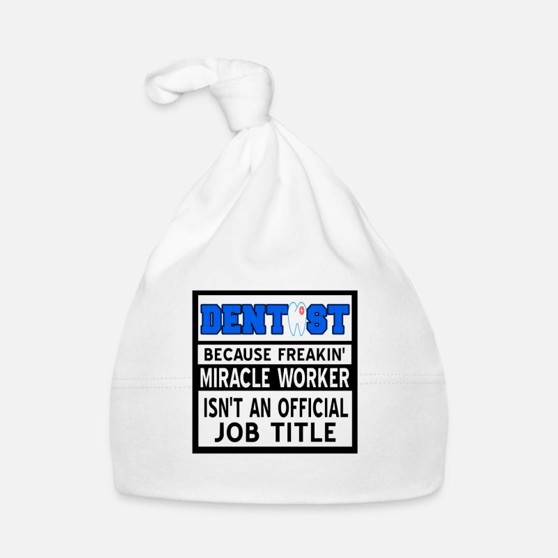 Dentiste - Bonnet bio Bébé - blanc
