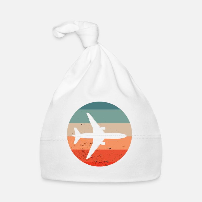 Avion pilote rétro rétro Bonnet bio Bébé