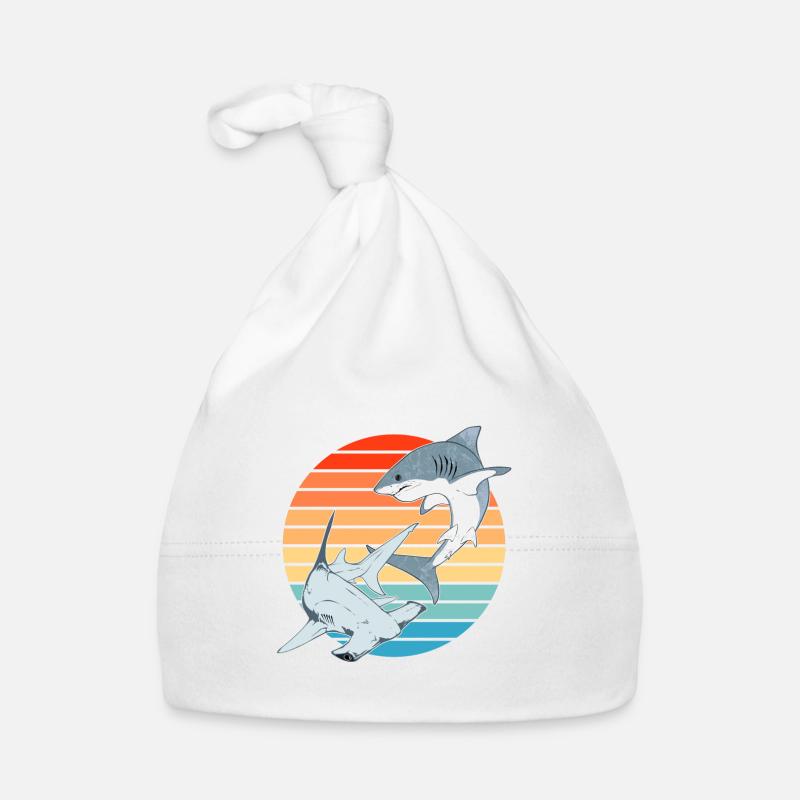 Requin-marteau et grand requin blanc Bonnet bio Bébé