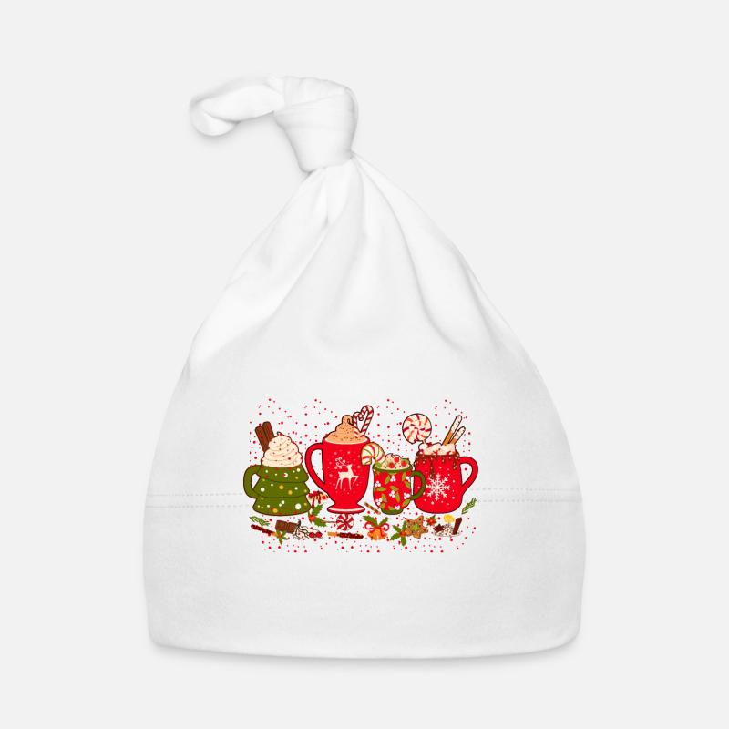 Weihnachtskaffee, Weihnachtsfeier, Weihnachtsstimmung Baby Bio-Mütze